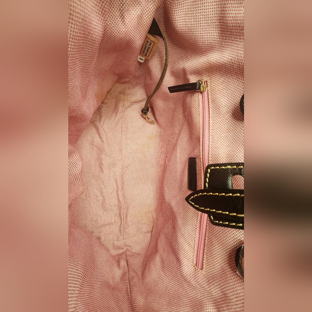 Classic & Vintage Dooney & Bourke Signature Collection Bag W/Bling Heart Charm - Picture 16 of 16